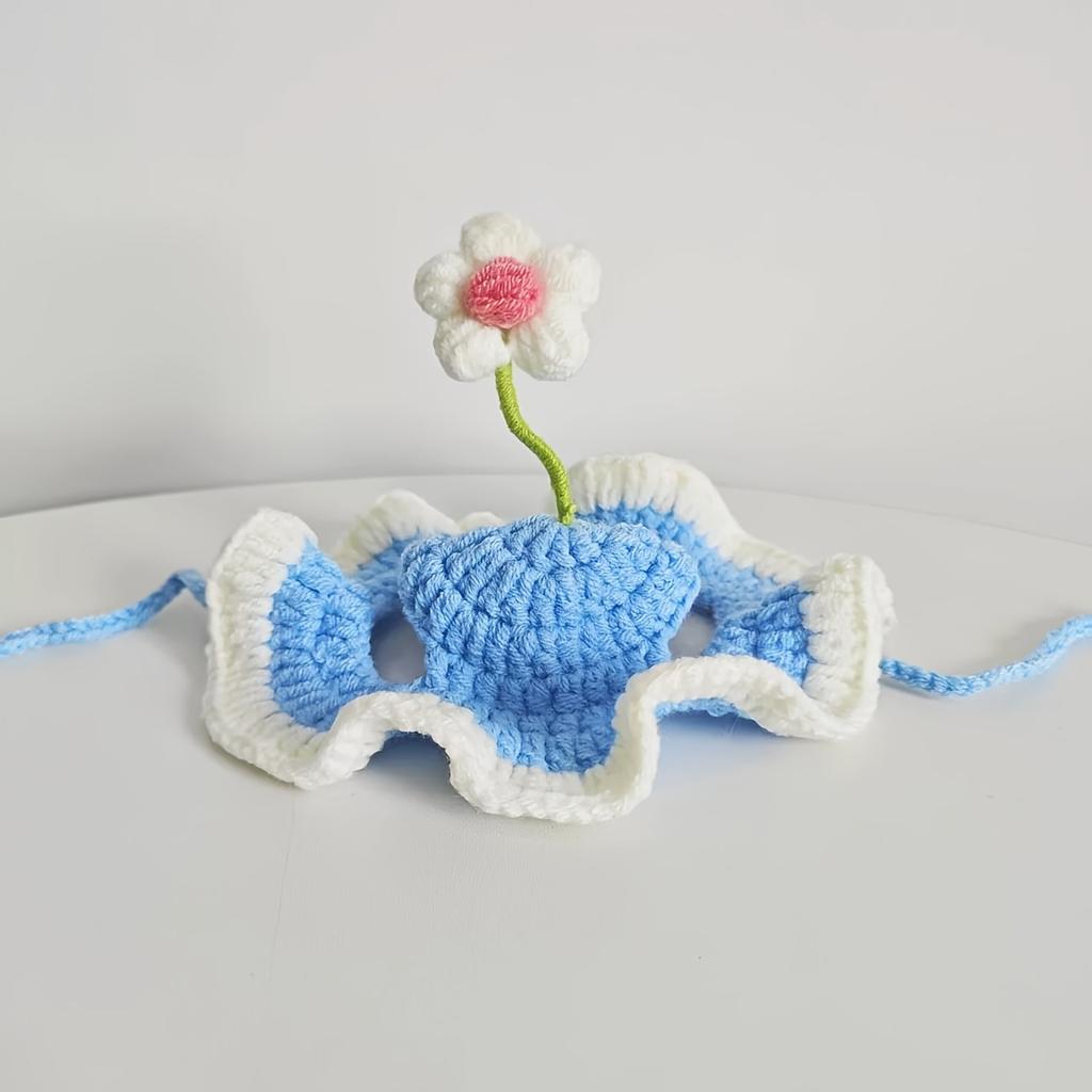 Easter Flower Seedling Pet Hat Elastic Design Cute and Delicate a Hat Suitable for Pets for Puppies and Kittens Knitted