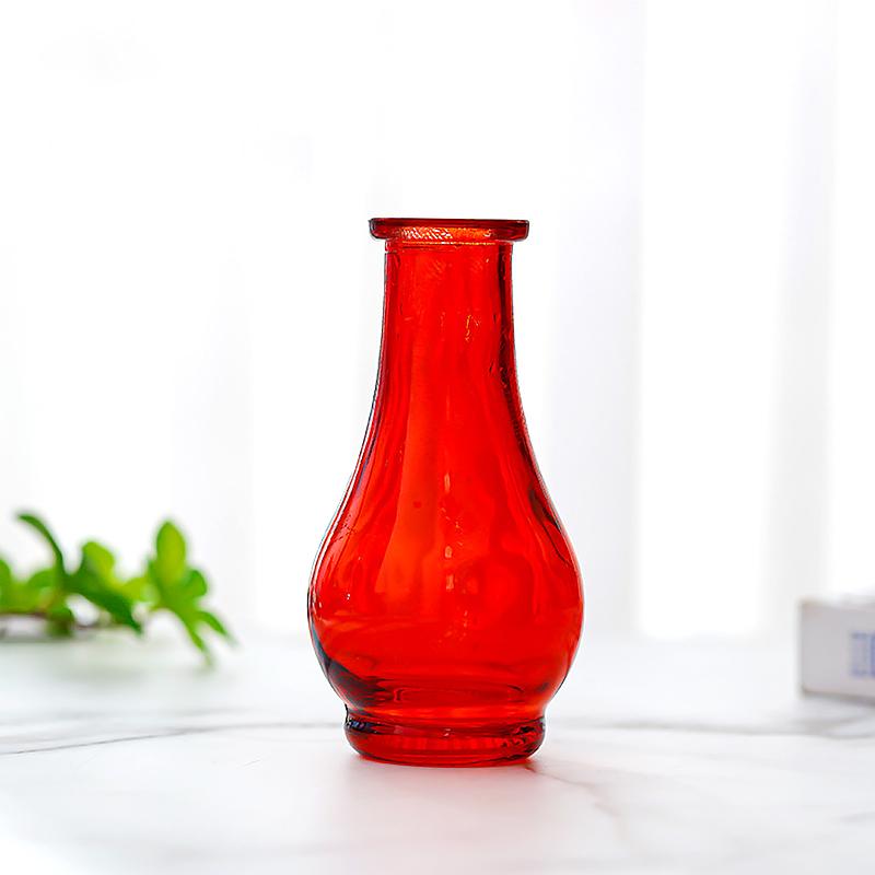 1PC Mini domácí dekorace Květinové aranžmá Hydroponická skleněná embosovaná váza Vintage Styl