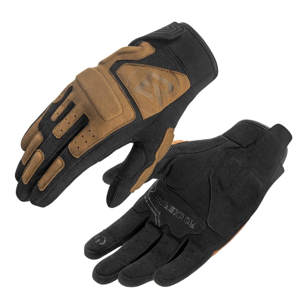 ROCKBROS Motorcycle Gloves for Spring and Mesh Smartphone for and and Summer, Protector, Compatible, Shockproof, Breathable, Non-Slip, Motorcycle,