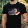 T-Shirt Herren Astronaut auf dem Fahrrad Motiv Baumwolle Größe XS bis 5XL