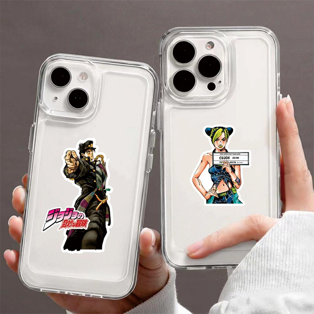 10/30/80pcs JoJo's Bizarre Adventure Anime Graffiti Stickers Waterproof DIY Skateboard Laptop Phone Car Black White Manga Decals