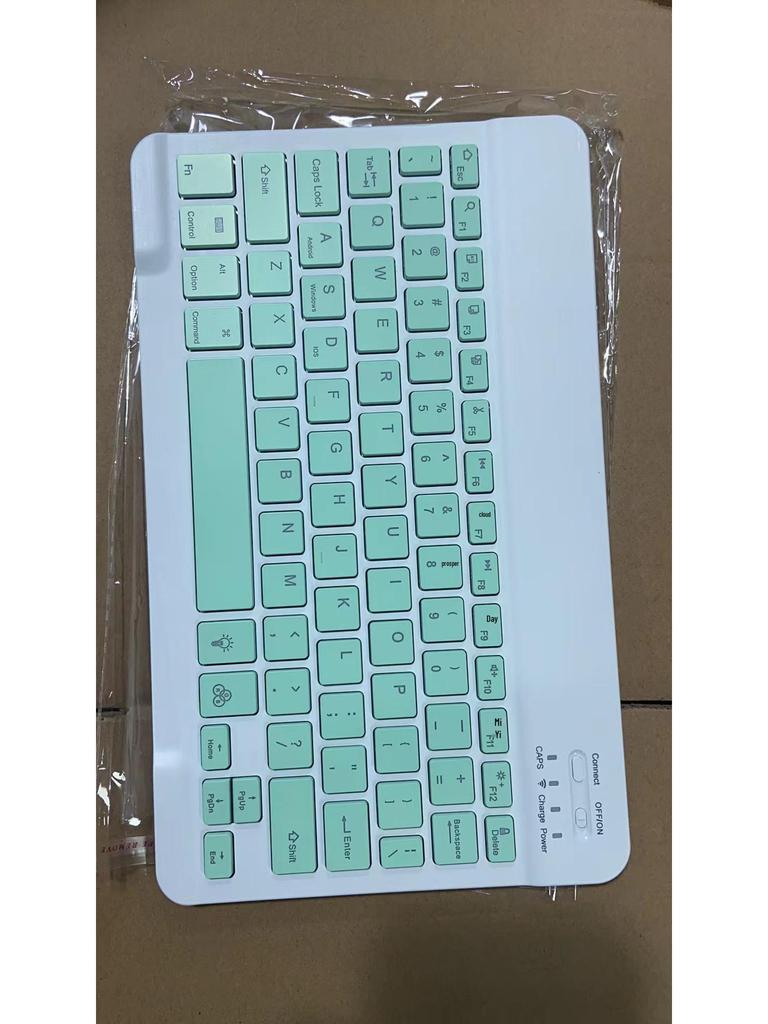 Wireless Bluetooth Keyboard with Colorful Backlight for Mobile Phones and Tablets, Compatible with 7-10 Inch Devices, Luminous Russian Layout