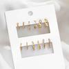 12pcs Vintage Gold Color Circle Hoop Earrings Set for Women Simple Fashion Geometric Stud Earrings Trendy Jewelry Party Gifts