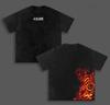 Japanese Anime Jujutsu Kaisen T-shirt Ryomen Sukuna Y2k Washed T Shirt Summer Short Sleeve 100% Cotton Tees Tops Men's Clothing