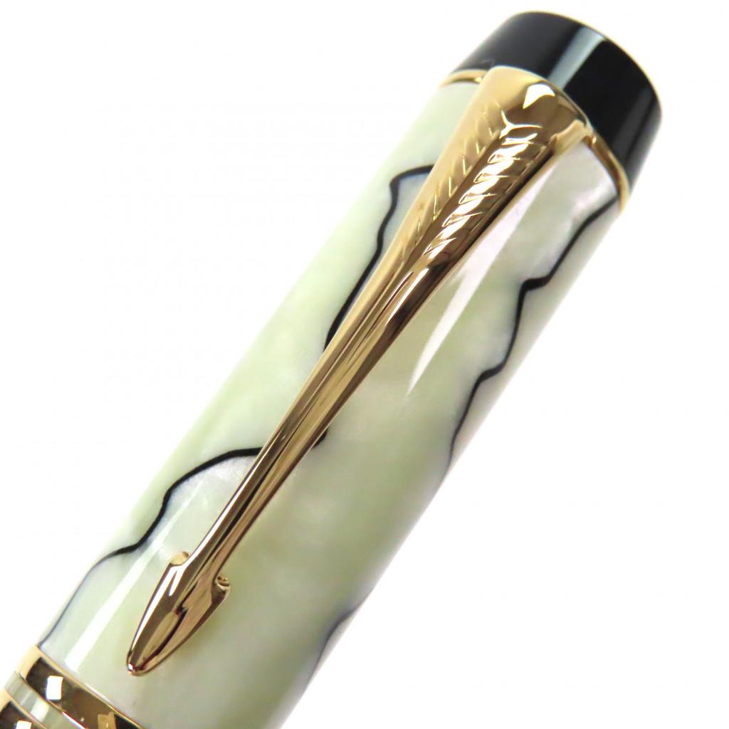 Excellent PARKER Fountain Pen Duofold White Pearl Mens Used