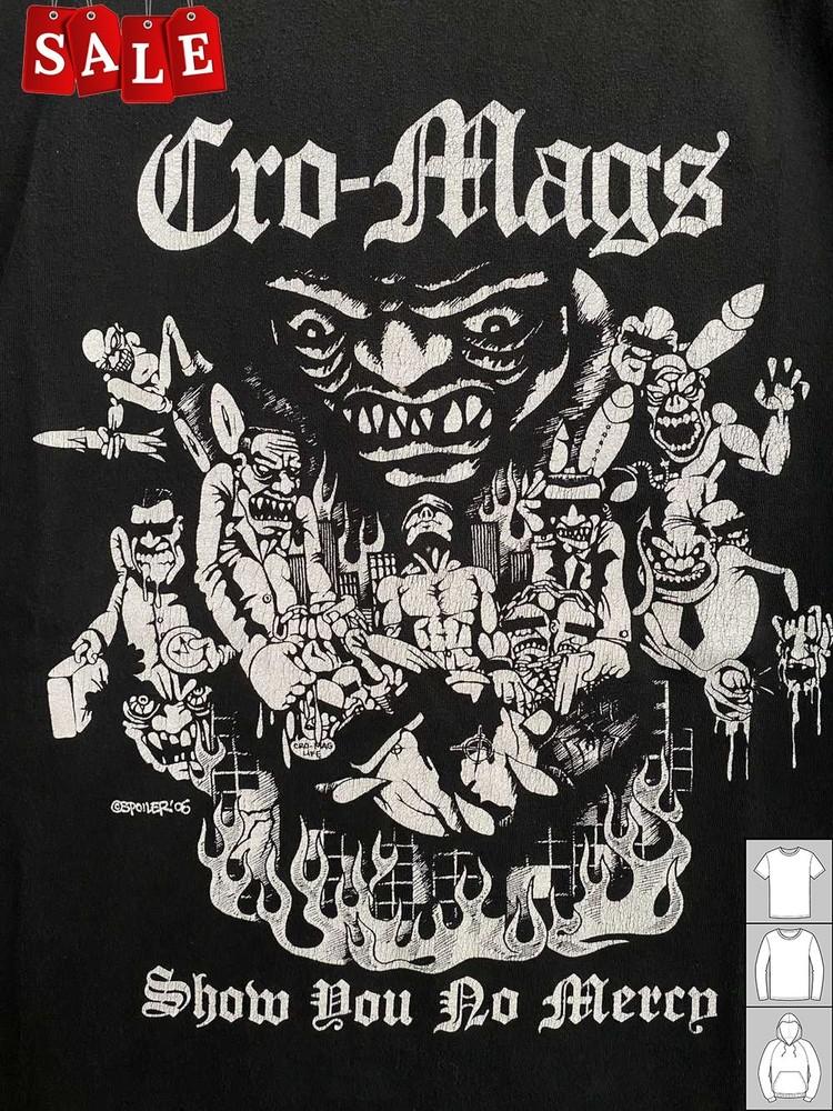 Новая Популярная Cro-Mags Не проявит к вам милосердия Подарок для фанатов Мужская S-235XL Футболка TH421 Унисекс Футболка L