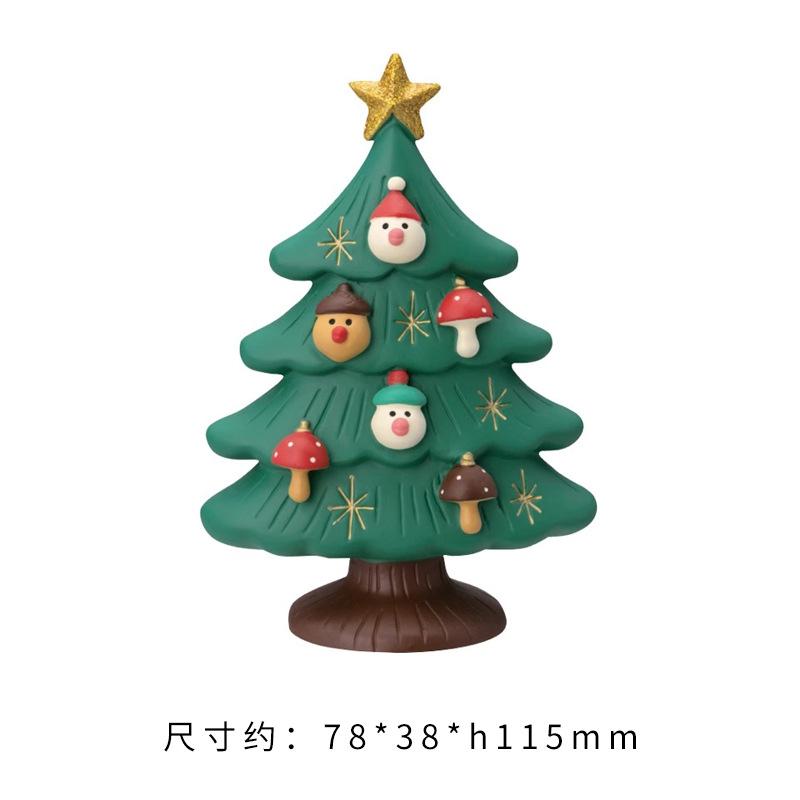 Christmas Santa Claus Japanese Miniature Resin Small Pendant DIY Decoration Home Scenic Ornaments Collection Gift