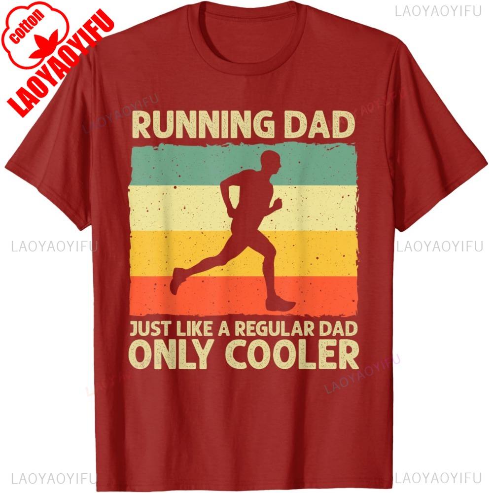 Lustiges Laufen für Männer Papa Marathonläufer Marathonläufer T-Shirt Lässige Mode Locker Hip Hop Mann T-Shirt Baumwolle Harajuku Stil T-Shirts