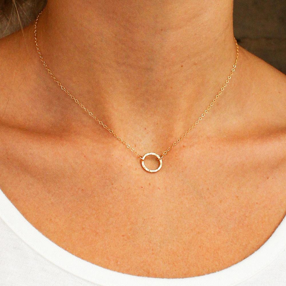 eManco Statement Necklace Women Dainty Stainless Steel Necklace Choker Pendant Necklace Fashion Jewelry