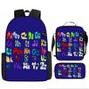 Digital building block backpack, animation primaryschool third and fourth grades light burden reduction, primary and secondary school students storage
