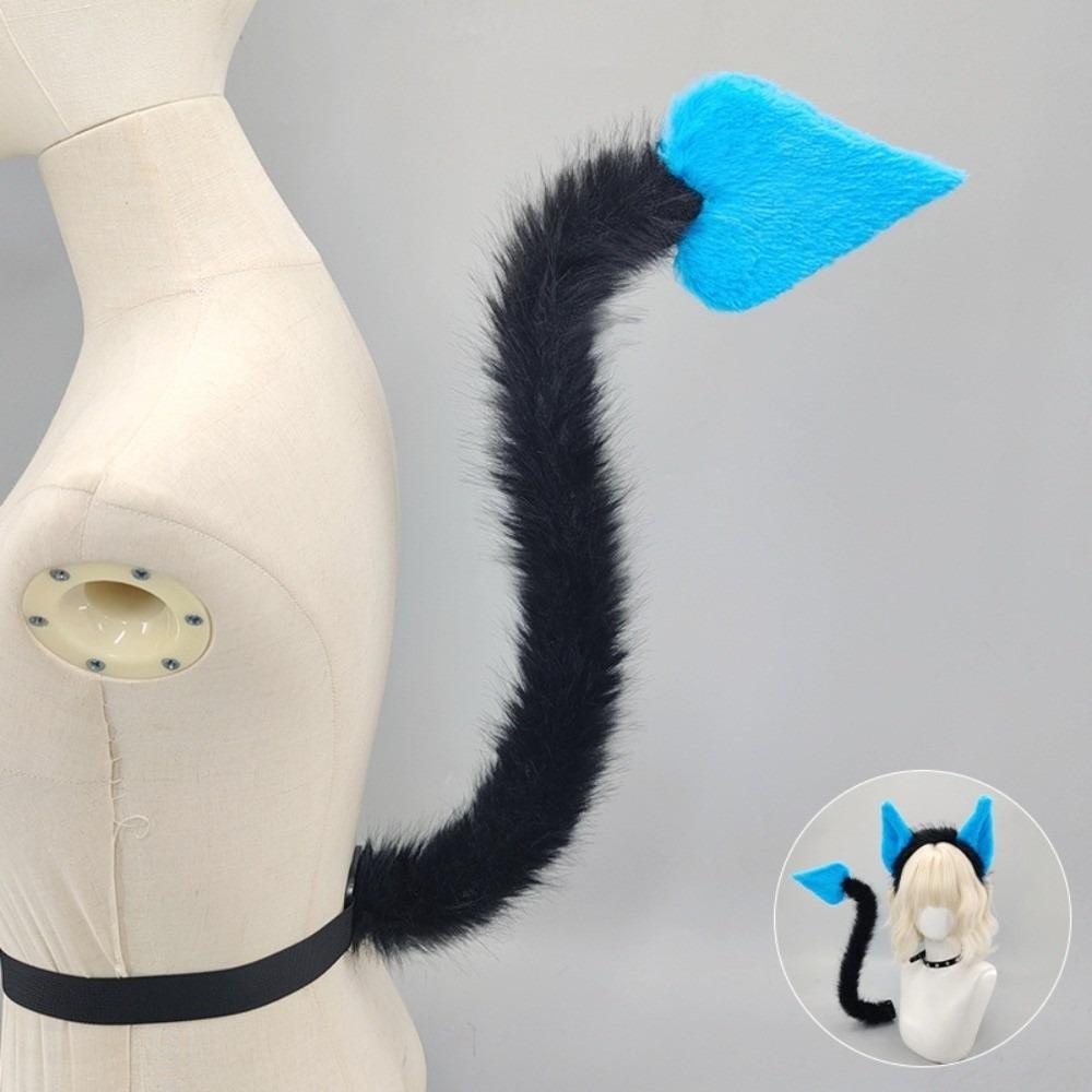 Furry Cat Ears 3D Devil's Sweetheart Tail Fashion Halloween Costume Cosplay Props All Saints' Day