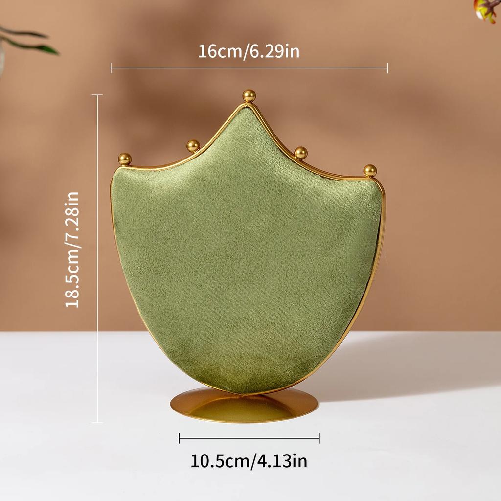 1Pc Crown Shaped Jewelry Holder with Metal Base Ideal for Vanity Countertop Boutique Showcase Jewelry Necklace Display Holder