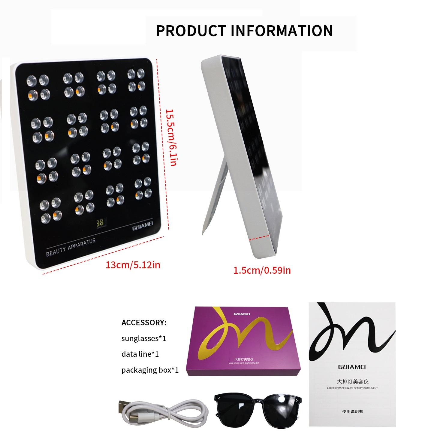 

Лампа для терапии красным светом с двойной длиной волны 660 нм/850 нм, светодиодное устройство против старения, портативное восстановление мышц, снятие боли, омоложение кожи и сжигание жира