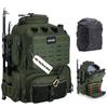 Goture Water-Resistant Fishing Backpack Lightweight Large Hiking Hunting Bag with Rod Holder Adjustable Tackle Storage Pack