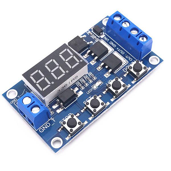 Single Blue PCB Trigger Cycle Timer with Dual MOS Control
