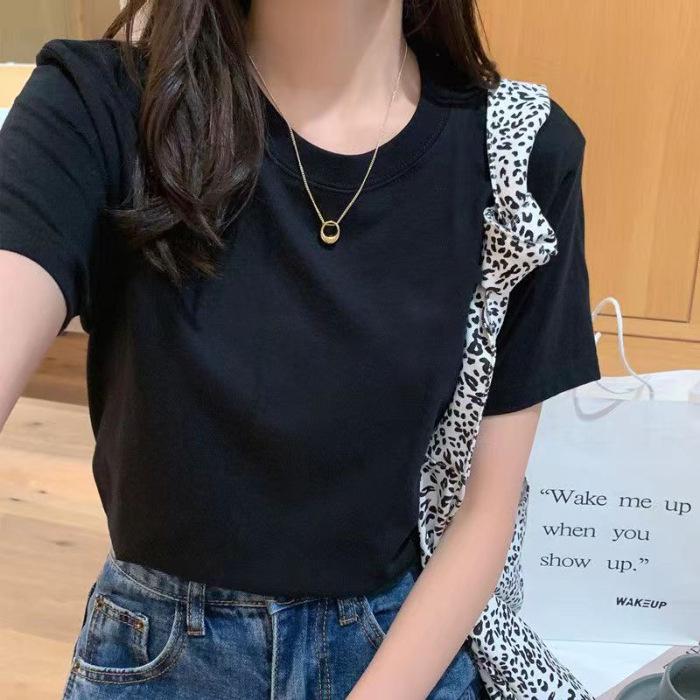 Women's Trendy Korean-Style Short-Sleeve T-Shirt (Summer 2025, Loose Fit, Versatile)