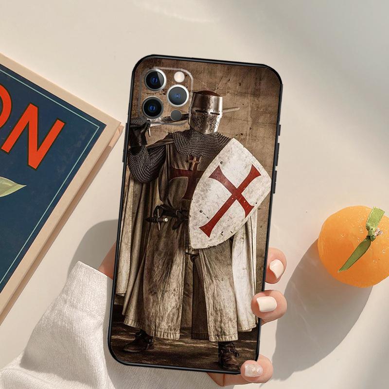 Templar Knight Funda Case For iPhone 16 Pro Max 14 11 12 13 15 Pro Max Mini XR 16e 15 16 Plus Phone Cover
