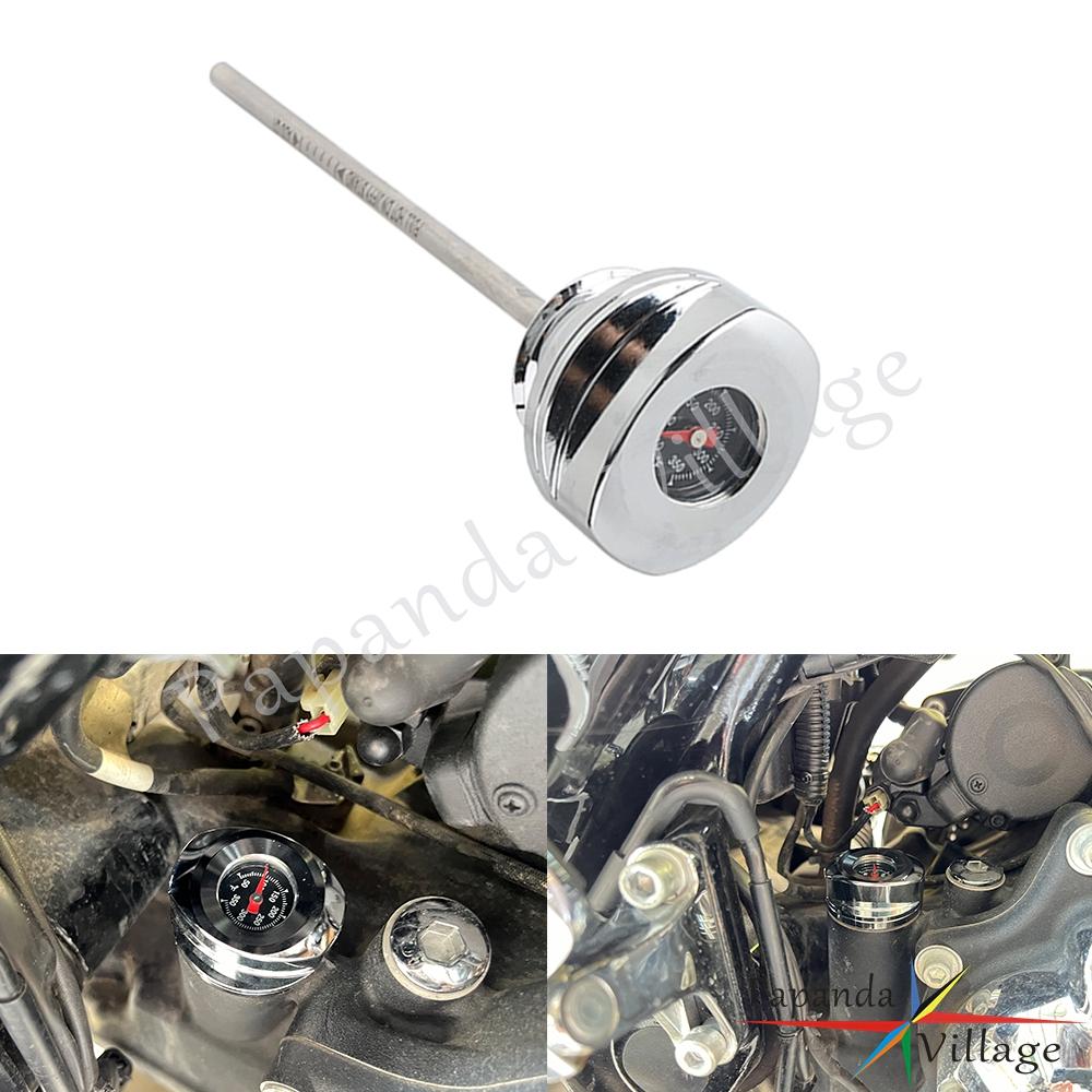 Oil Dipstick w/ Temperature Gauge Aluminum Motorcycle Accessories Engine Oil Gauge For Harley Touring FLHX FLTRX FLHXSE FLTRXSE