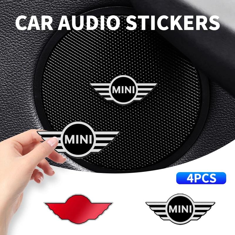 Abzeichen Aluminium 3D Auto Audio Aufkleber Auto Innenraum Dekoration Zubehör Für BMW Mini Cooper F54 F55 F56 R56 SONE Roadster Coupe