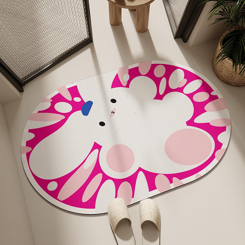 Water Absorbing and Quick Drying Diatomaceous Earth Mat, Cutting Mat, Anti Slip and Anti Fouling Foot Mat for Bathroom