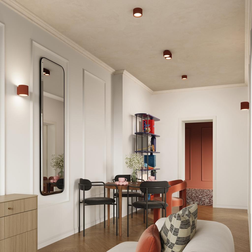 Ceiling Lamp Aura 2 Red Ochre Gx53