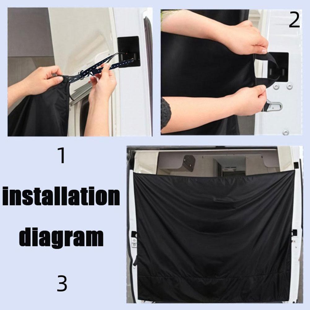Car Sunshade Door Privacy Curtains Cover With Hooks For Camper Van Outdoor Shower Curtain Pure Cloth Sun Visor Blinds Cover