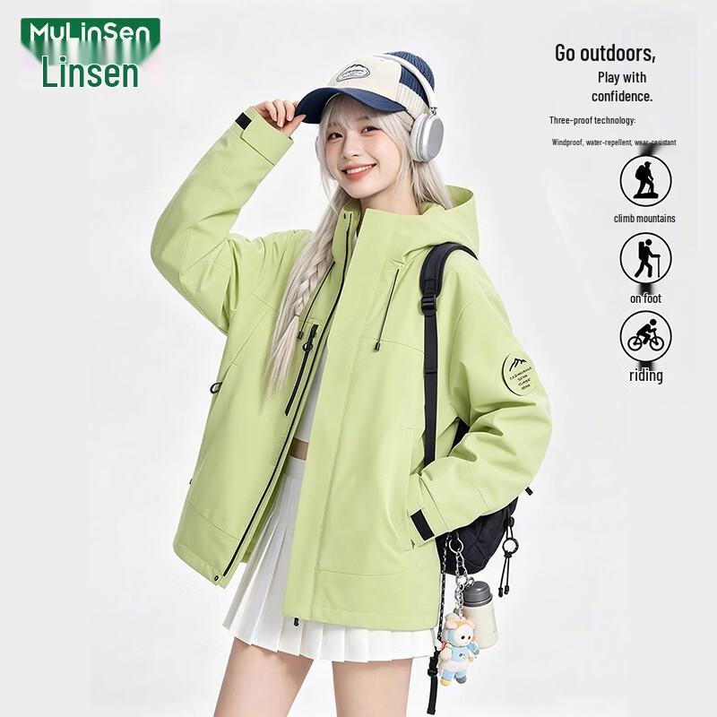 MULINSEN Women s 2026 Windproof Waterproof Hooded Jacket S