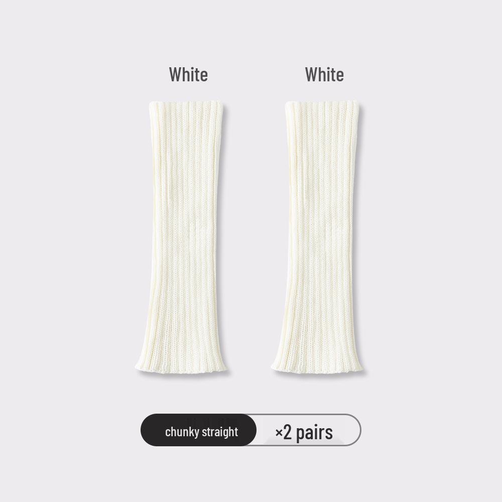 Trendy Y2K Knit Leg Warmers: Women's College Style Calf Socks, Cozy Scrunch Socks, and Warm Sleeves for Autumn/Winter