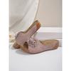 New slope heel flower large size cool slippers women's summer open toes wear platform slippers hole shoes