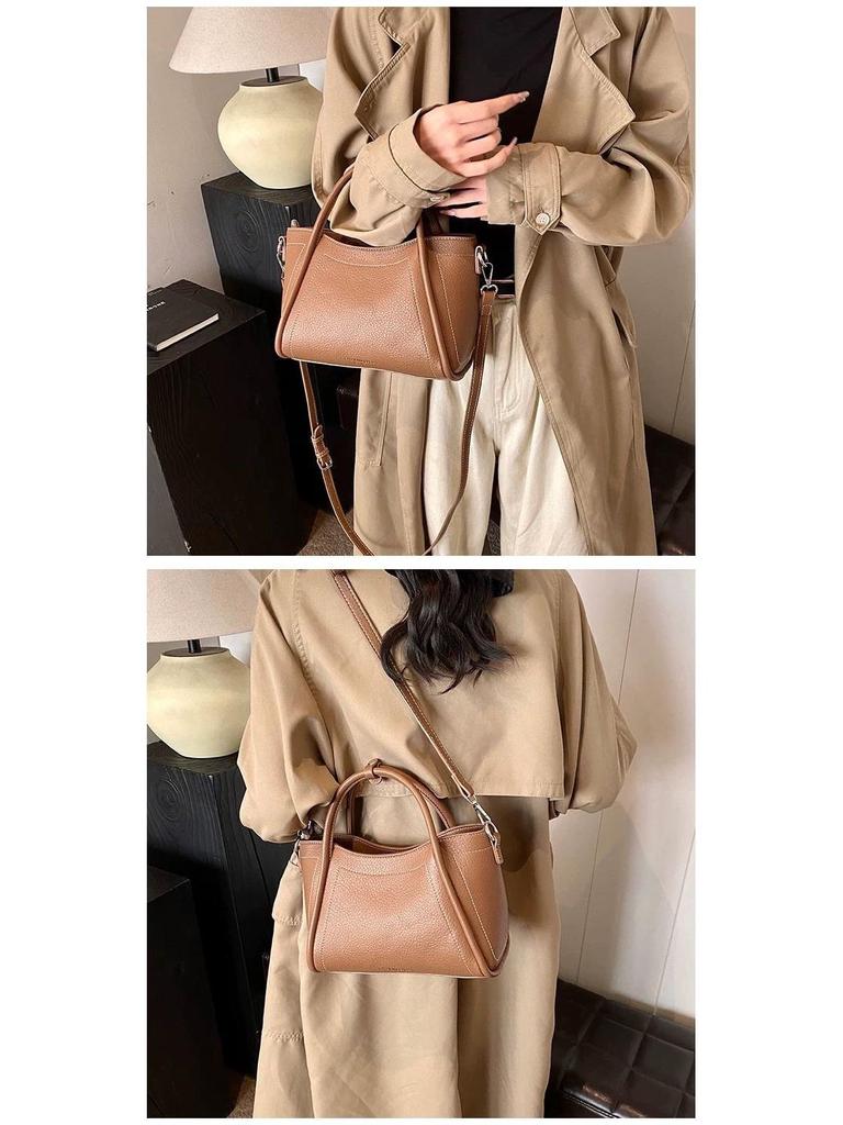 Damen Eimerhandtasche im koreanischen Stil für Frühling 2025 - Vielseitige Hand-Trage-Tasche - Lässige Schultertasche für den Arbeitsweg