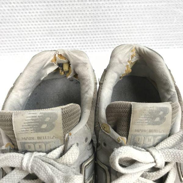 New Balance 996 Vintage Sneakers USA Made Size 27.0 Gray Trainers(USED)