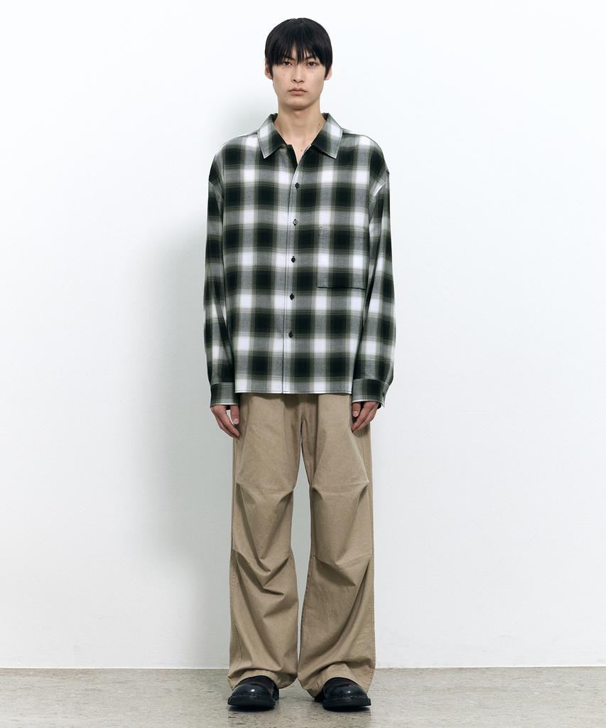 INSILENCE Vintage Print Military Pants Sand Beige