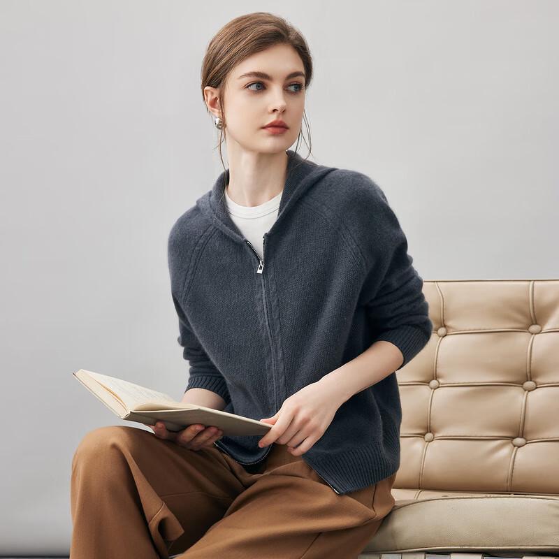 

Женский кашемировый кардиган с капюшоном Kemengboka 2025 AW XL