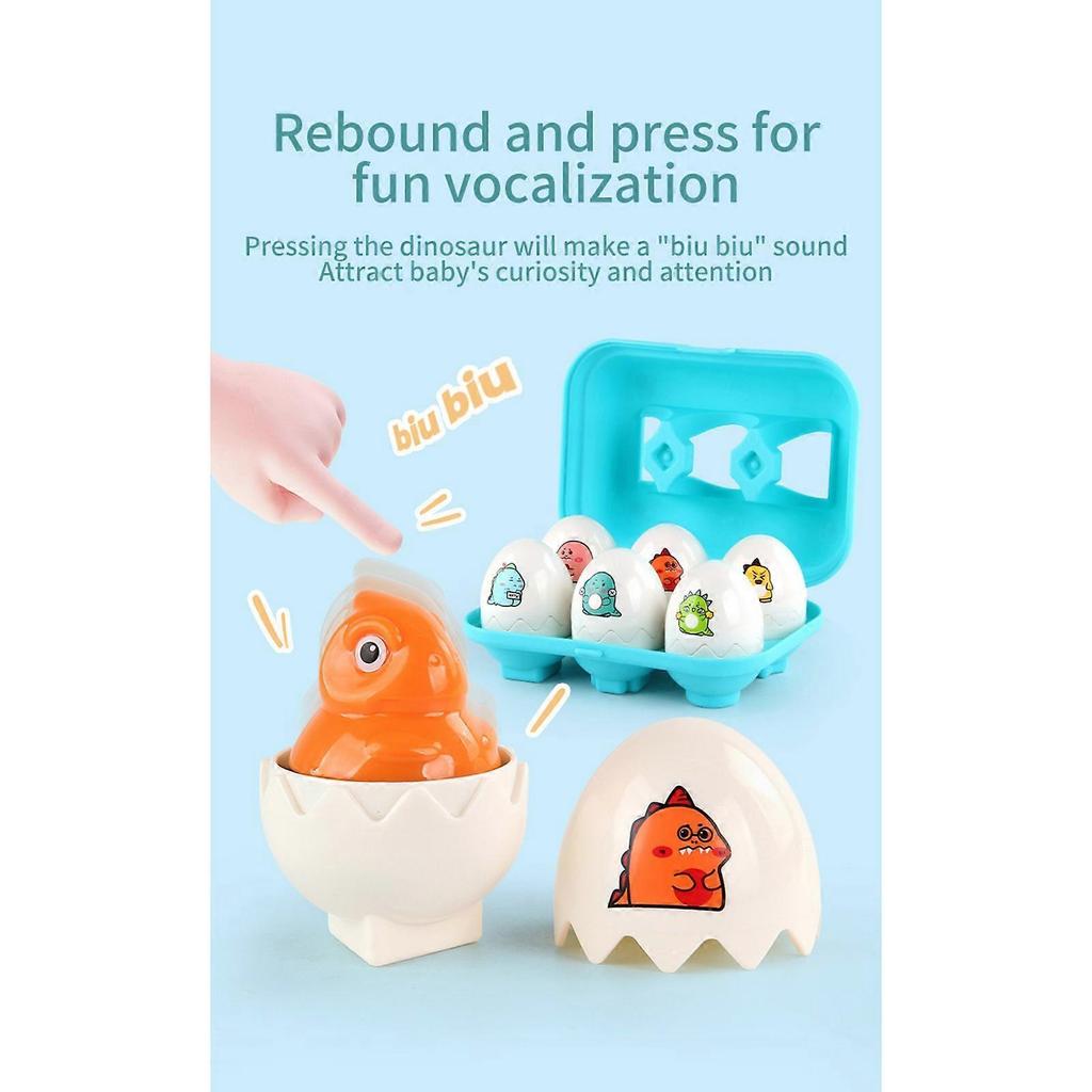 Color Shape Matching Game Easter Eggs Toy Learning Teaching Toy Sorting Activity Eggs Set for Child Party Supply 6PCS