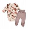 Set for Girls 104 Long Sleeve Bodysuit + Sleepsuit Pajama with Roses