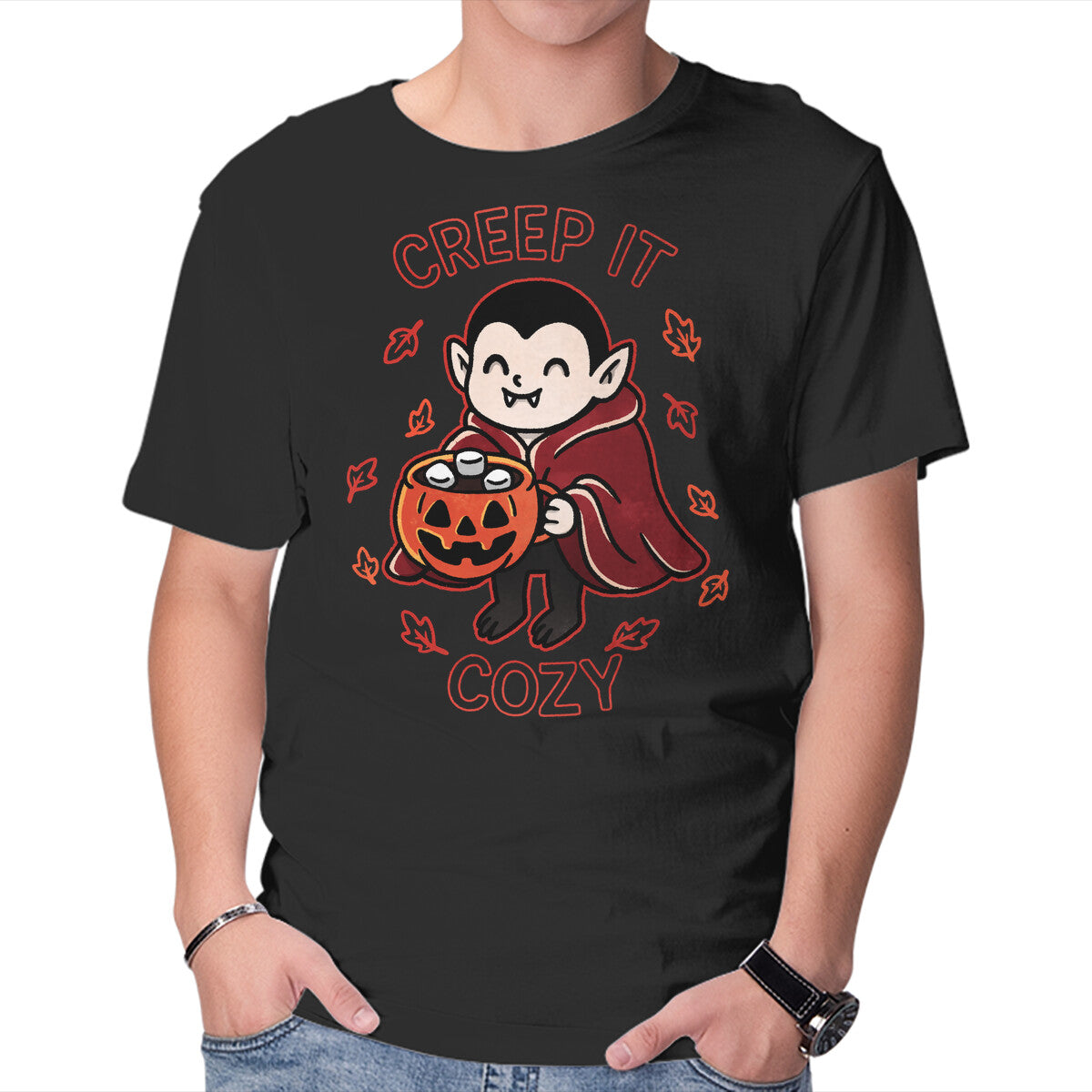 Unisex Crew Neck T-Shirt Creep It Cozy Graphic Short Sleeve Casual Tee XXL