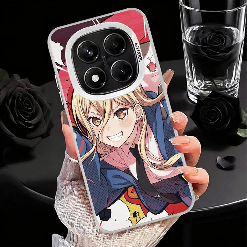 Anime Character Power CSM Soft Phone Case for Xiaomi Redmi Note 13 14 15 Pro Plus 12S 12 11S 11 11T 10S 10 Shockproof Cover Back