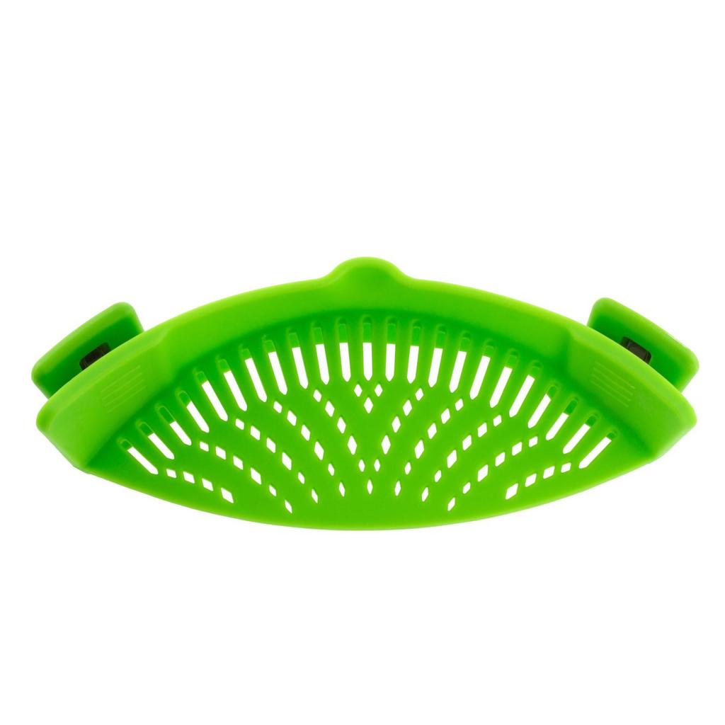 1Pc Silicone Clip on Strainer for Pasta Meat Vegetables Fruit, - Fit All Pots and Bowls