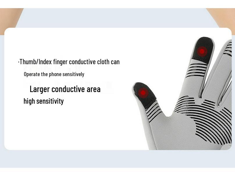 Men's Windproof Waterproof Thermal Cycling Gloves – Touchscreen, Non-Slip, Long Style, Thickened for Autumn and Winter.