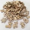 Christmas Holiday Decorations Environmental Protection Natural Retro Color Creative Cartoon Wood Chips DIY Handmade Accessories Materials