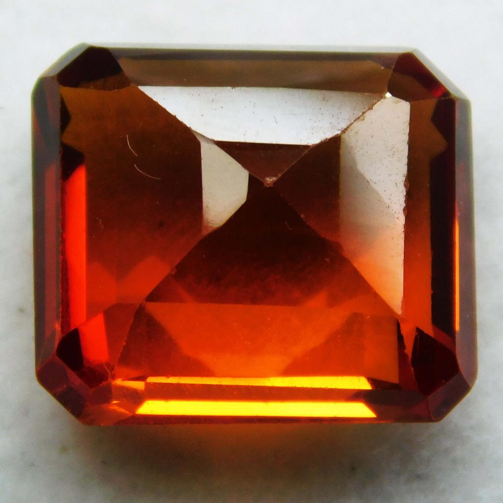 Natural Orange Sapphire Loose Gemstone Emerald Cut 9 ct Fire September Birthstone for Jewelry Making