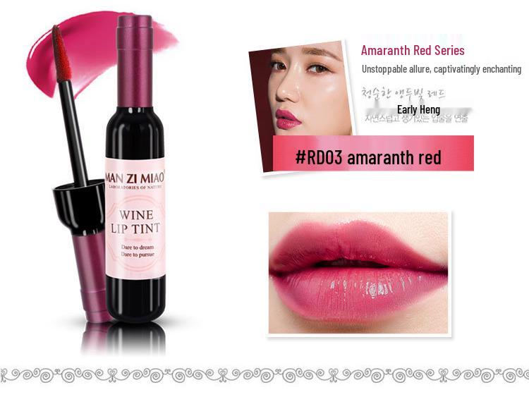 Long-lasting, Non-fading Liquid Lipstick: Red Wine Hue, Non-stick