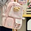 Schoolbag Refreshing Milk Blue Cute Rabbit Embroidered Backpack High Value Cute Polka Dot Junior High School Girls Sweet Backpack