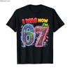 Avevo 6 anni Ora ne ho 7 Settimo Compleanno Sei Sette 6 7 Meme Maglietta per Bambini Per Uomo Donna 100% Cotone T-shirt Manica Corta 04272
