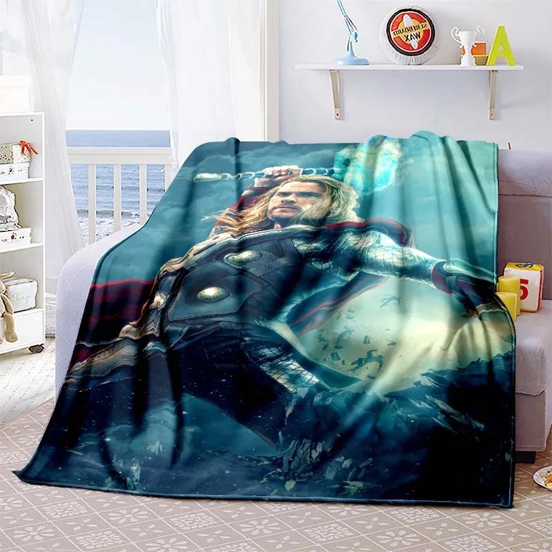 Cartoon Nordic Mythology Thor Series Blanket Living Room Bedroom Sofa Cover Blanket Soft and Comfortable Children's Nap Blanket