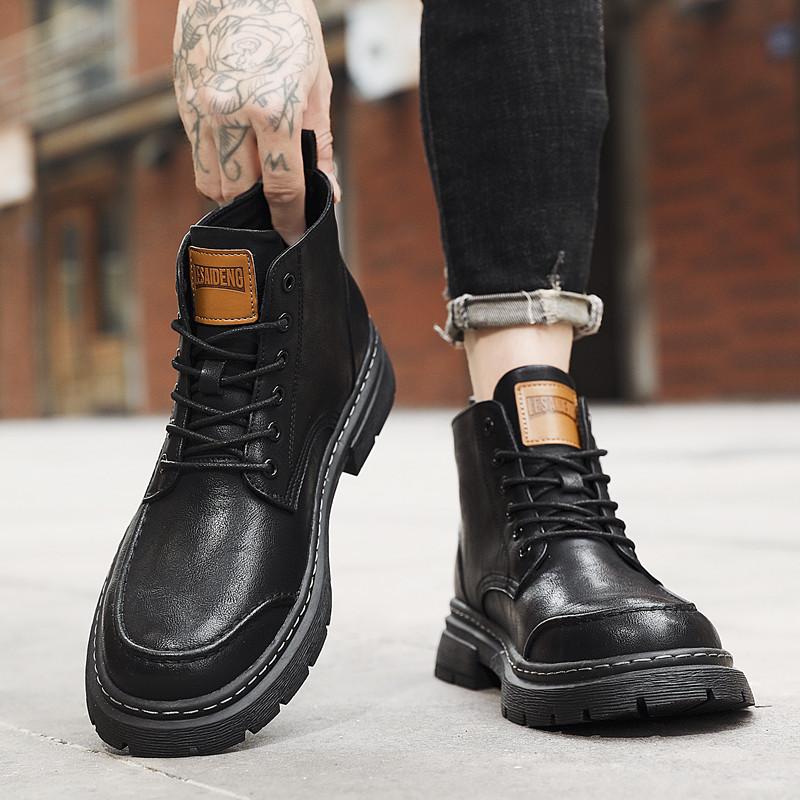 Fashion Autumn and Winter Men's Short Boots Classic Retro Design Style Outdoor Leisure Business Party Daily Office Motorcycle Shoes