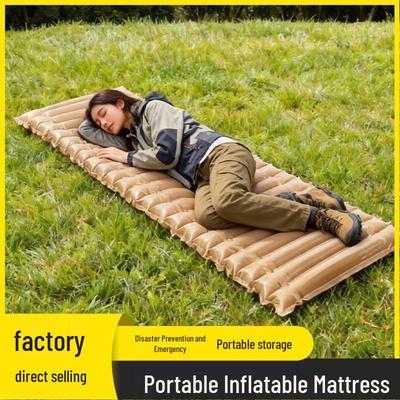Matelas à air de camping kaki - Lit de tente gonflable d'extérieur