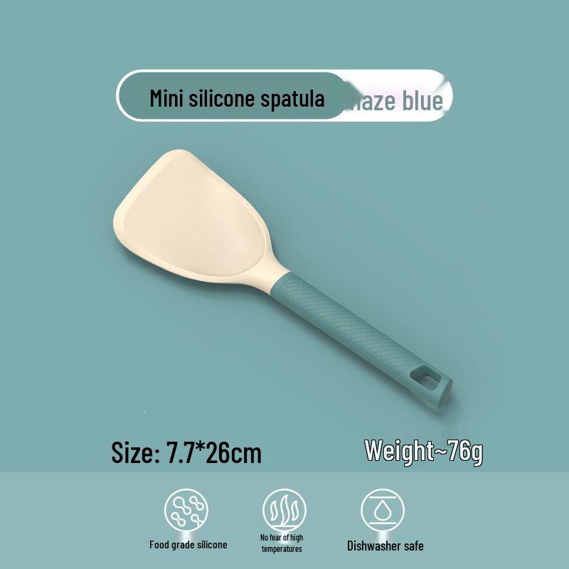 High-Temperature Resistant Silicone Mini Spatula for Frying Eggs, Pancakes, and Steak In Non-stick Pans.