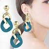 Fashionable white geometric earrings earrings