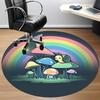 1pc Mushroom Snail Office Round Area Rug, Under Office Chairs Bedroom Living Room Home Decor, Room Deco, Available in Various Sizes